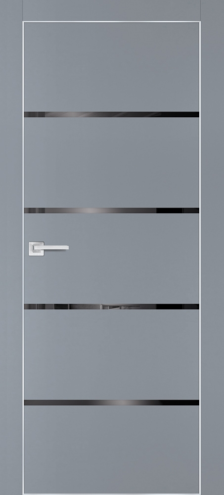 Межкомнатная дверь PX-17  AL кромка с 4-х ст. Серый матовый