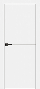 Товар Межкомнатная дверь PX-19 черная кромка с 4-х ст. Белый матовый
